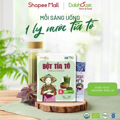 Bột tía tô nguyên chất Dalahouse công nghệ sấy lạnh tiêu chuẩn Châu Âu hộp 60 gr