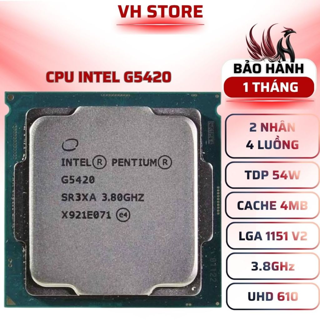 CPU Intel Pentium Gold G5420 2 Nhân 4 Luồng LGA1151 - BẢO HÀNH 1 THANG - VHSTORE