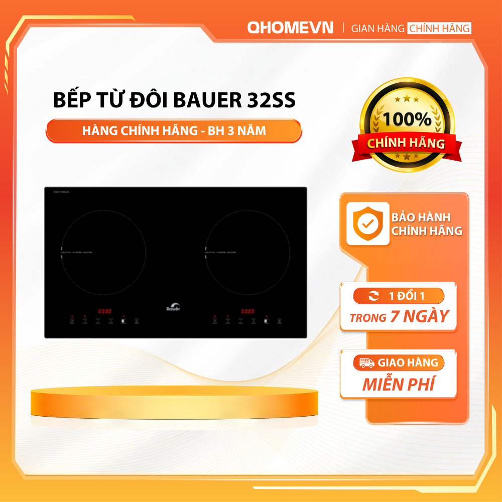 Bếp từ đôi Bauer BE 32SS | Bếp từ inverter | Bếp từ malaysia | Bảo hành chính hãng Bauer 3 năm | Hàn
