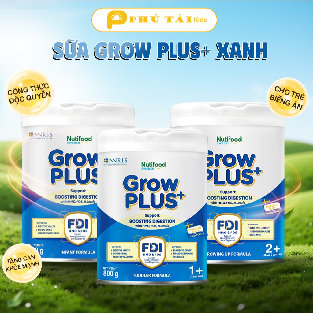 Sữa Bột Nutifood Grow Plus+ Xanh 800G Cho Trẻ Biếng Ăn