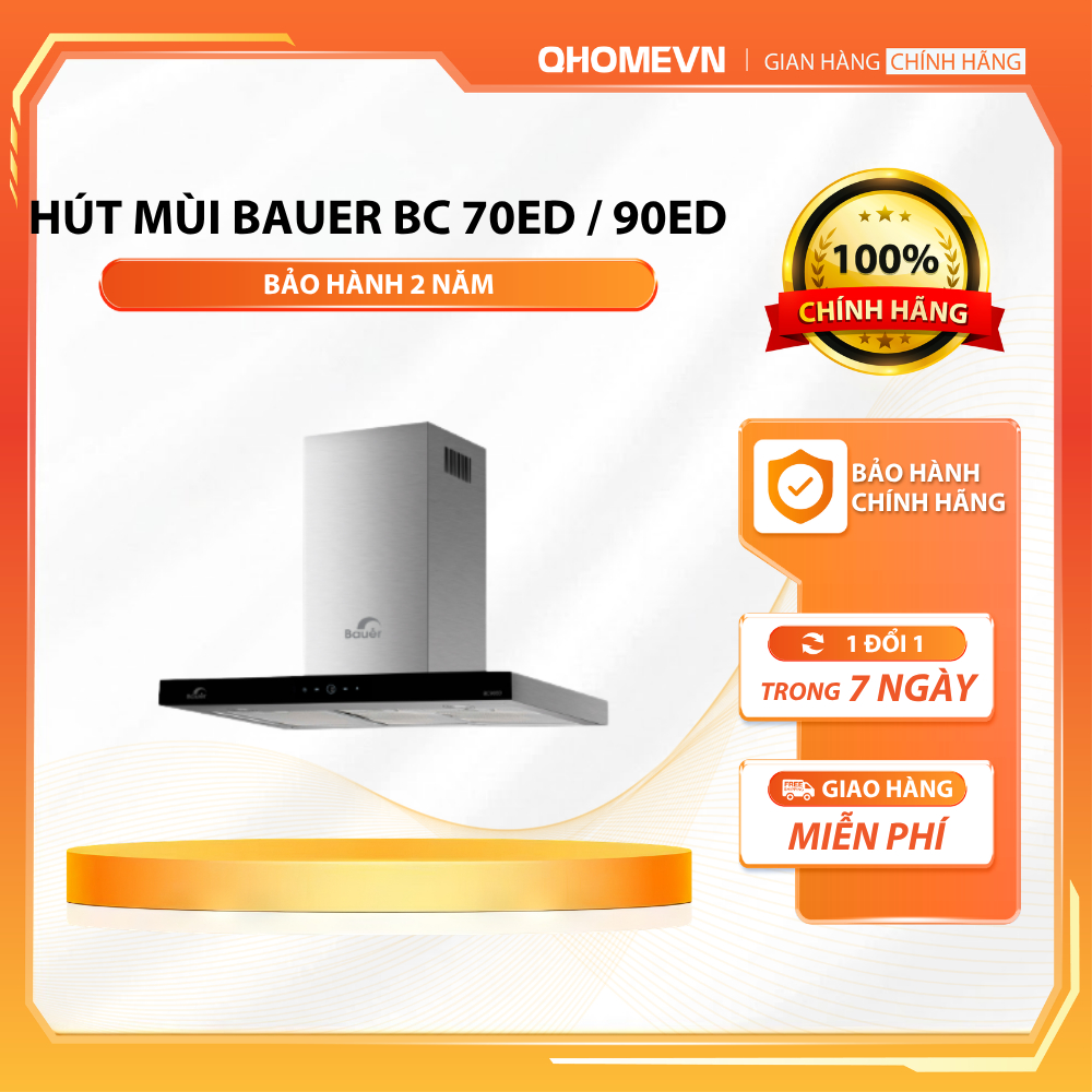 Máy hút mùi Bauer BC 70ED Bauer BC 90ED Hút mùi nhà bếp chính hãng | Hàng chính hãng