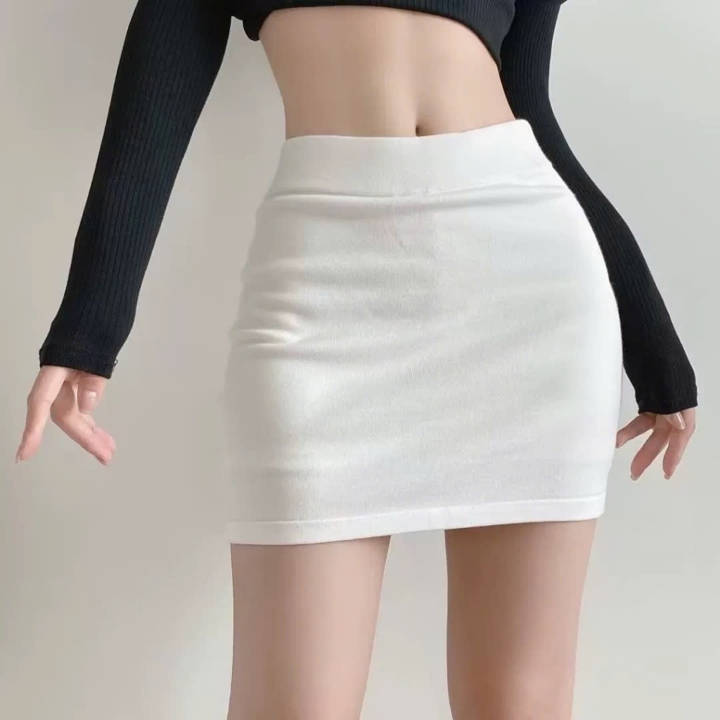 BibiKini - Chân Váy Mini Skirt Thun Gân Basic - Chân Váy Ngắn Ôm Body Sexy Tôn Dáng - C231