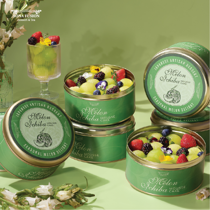 BÁNH DƯA LƯỚI HỘP THIẾC - MELON ICHIBA MOUSSECAKE