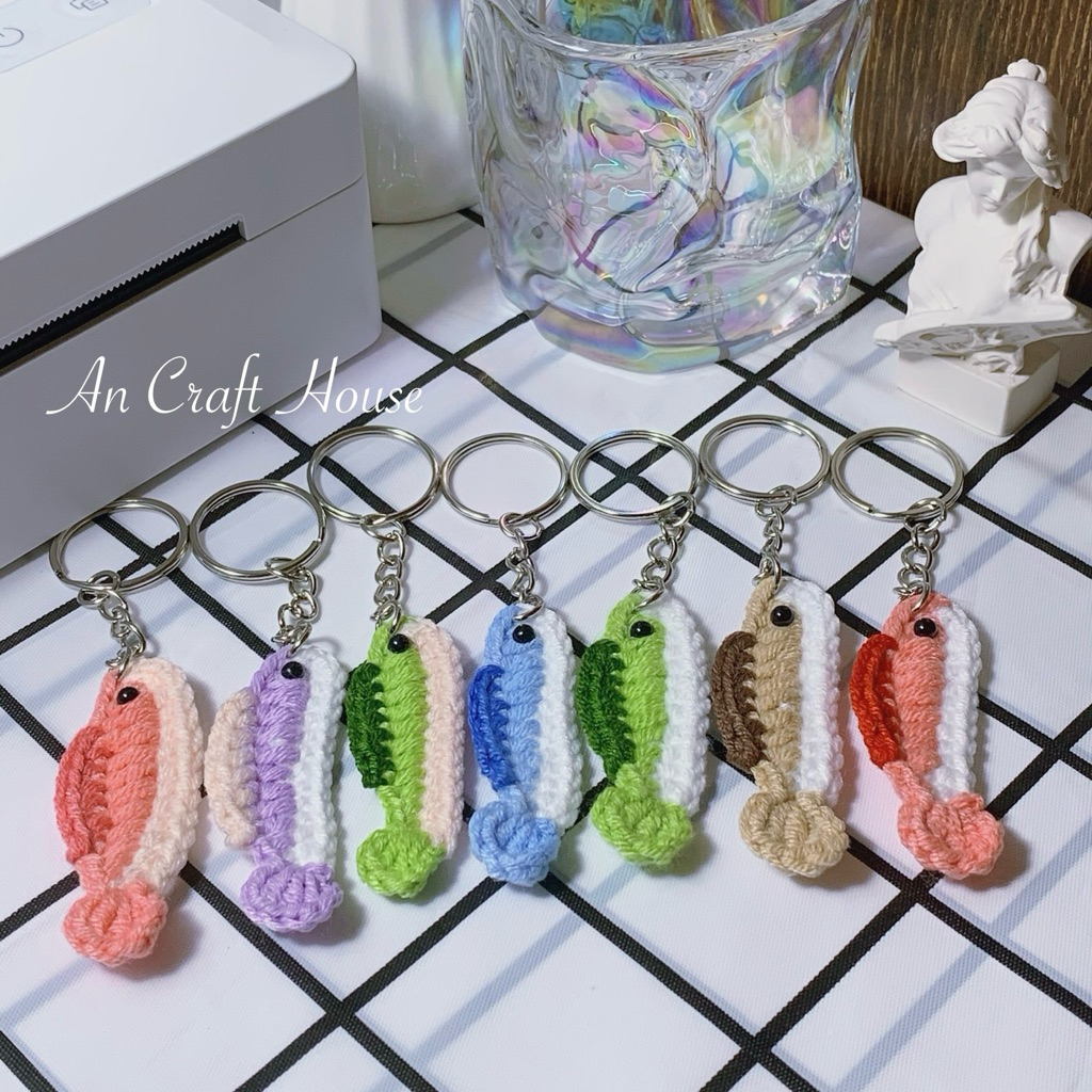 [HÀNG SẴN] Móc Khoá Cá Một Nắng Len Xinh - An Craft House