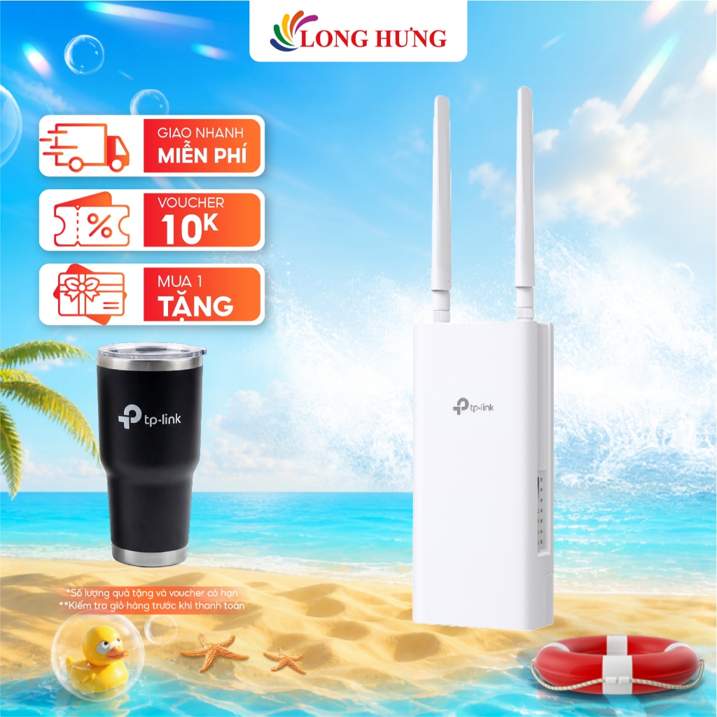 Bộ mở rộng sóng Wifi 4G LTE TP-Link Outdoor Router 300 Mbps TL-MR100-Outdoor - Hàng chính hãng