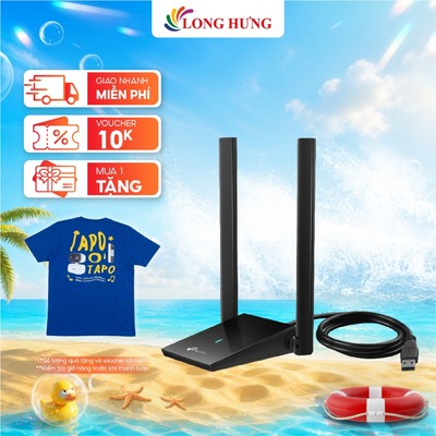 USB Wifi TP-Link Wifi 6 AX1800 Dual Antenas High Gain Wireless Archer TX20U Plus - Hàng chính hãng
