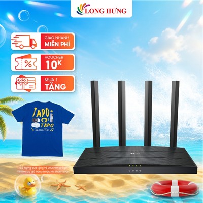 Thiết bị định tuyến mạng không dây TP-Link Router Wi-Fi 6 Dual-Band Full Gigabit AX1500 Archer AX12 - Hàng chính hãng