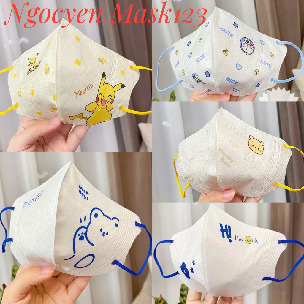 2 Size Bé Từ 0-10 Tuổi ( Túi 10/50 Cái ) Khẩu Trang Hoạ Tiết In Hình Dễ Thương 3 Size Cho Bé 0-2 Tuổ