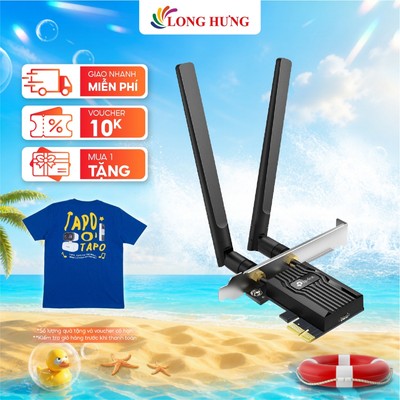 Card mạng PCIe TP-Link Wi-Fi 6 AX3000 Bluetooth 5.3 Archer TX55E - Hàng chính hãng