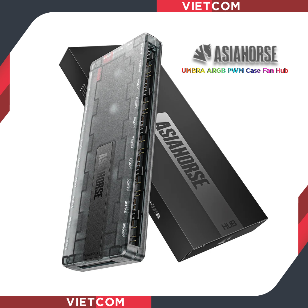 Bộ điều khiển quạt ARGB | Hub Umbra AsiaHorse - Hỗ trợ hiệu ứng led đuổi