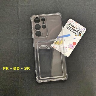 Ốp Lưng Samsung S21 Ultra Dẻo Trong Suốt Có Khe Đựng Thẻ – Chống Sốc, Chống Trầy, Tiện Lợi - Siêu Rẻ