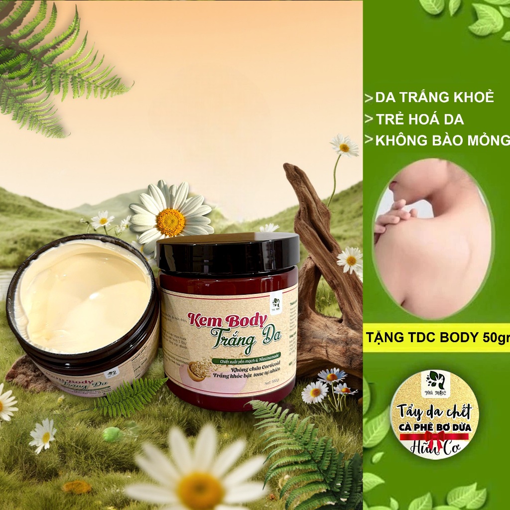 Kem Dưỡng Trắng Da Body an toàn,  bật tone tự nhiên [Tặng tdc cafe]