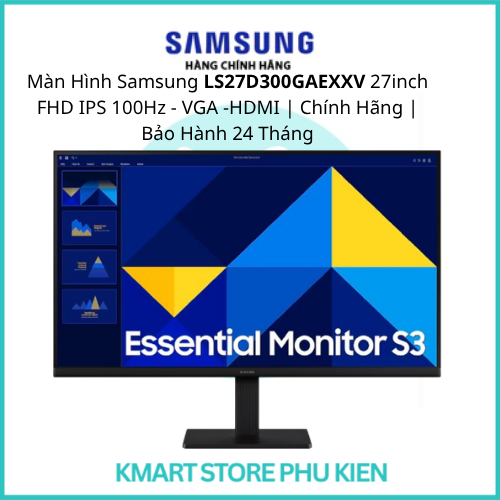 Màn Hình Samsung LS27D300GAEXXV 27inch FHD IPS 100Hz - VGA -HDMI |5ms  Chính Hãng | Bảo Hành 24 Thán