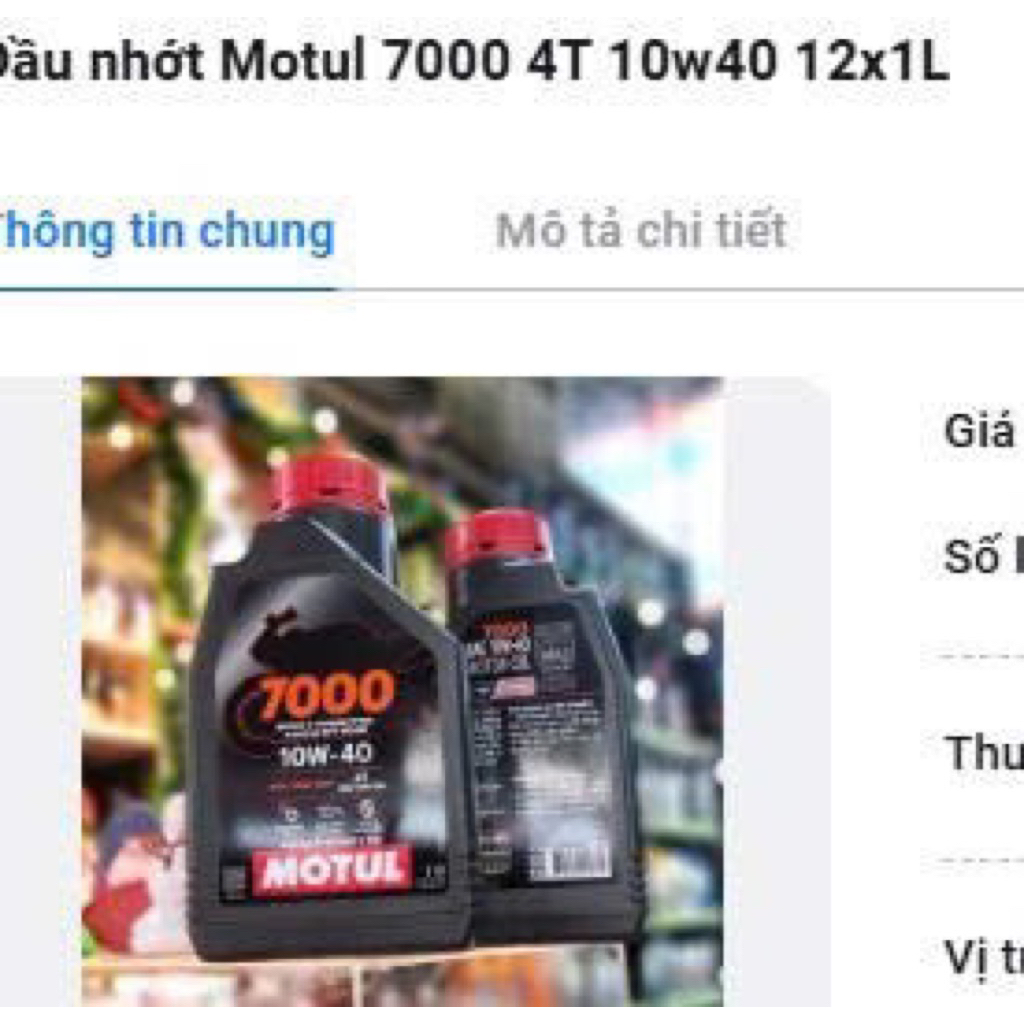 dầu nhớt MOTUL HTECH 100 - 10w40 xe số 1L - đồ chơi xe máy