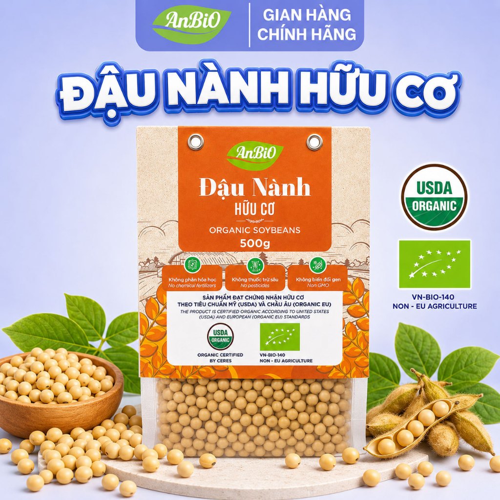 [ ANBIO ] Đậu nành hữu cơ Anbio - Chứng nhận hữu cơ USDA & EU