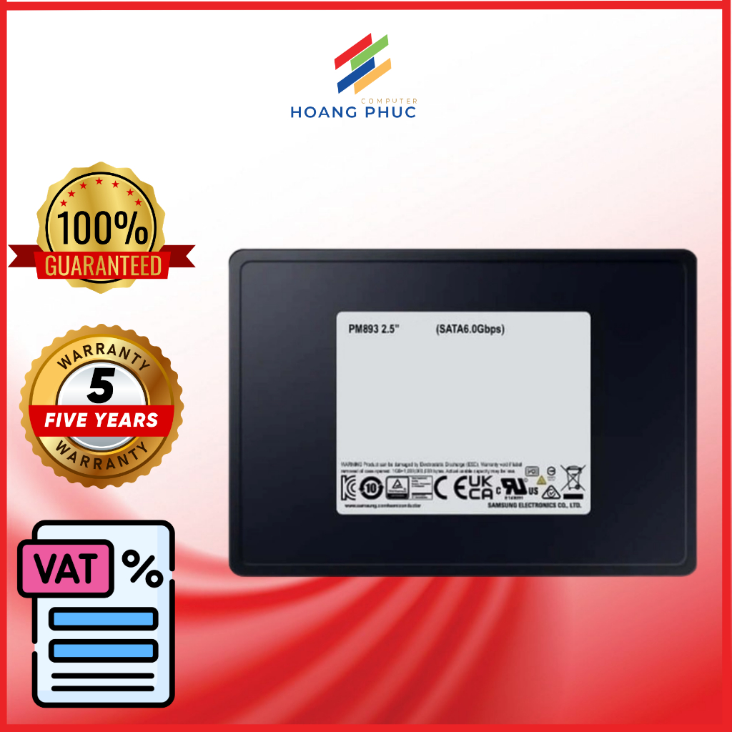 Ổ CỨNG SSD SAMSUNG MZ-7L348000 (PM893 480GB 2.5 INCH SATA ENTERPRISE) - Bảo hành chính hãng 5 năm