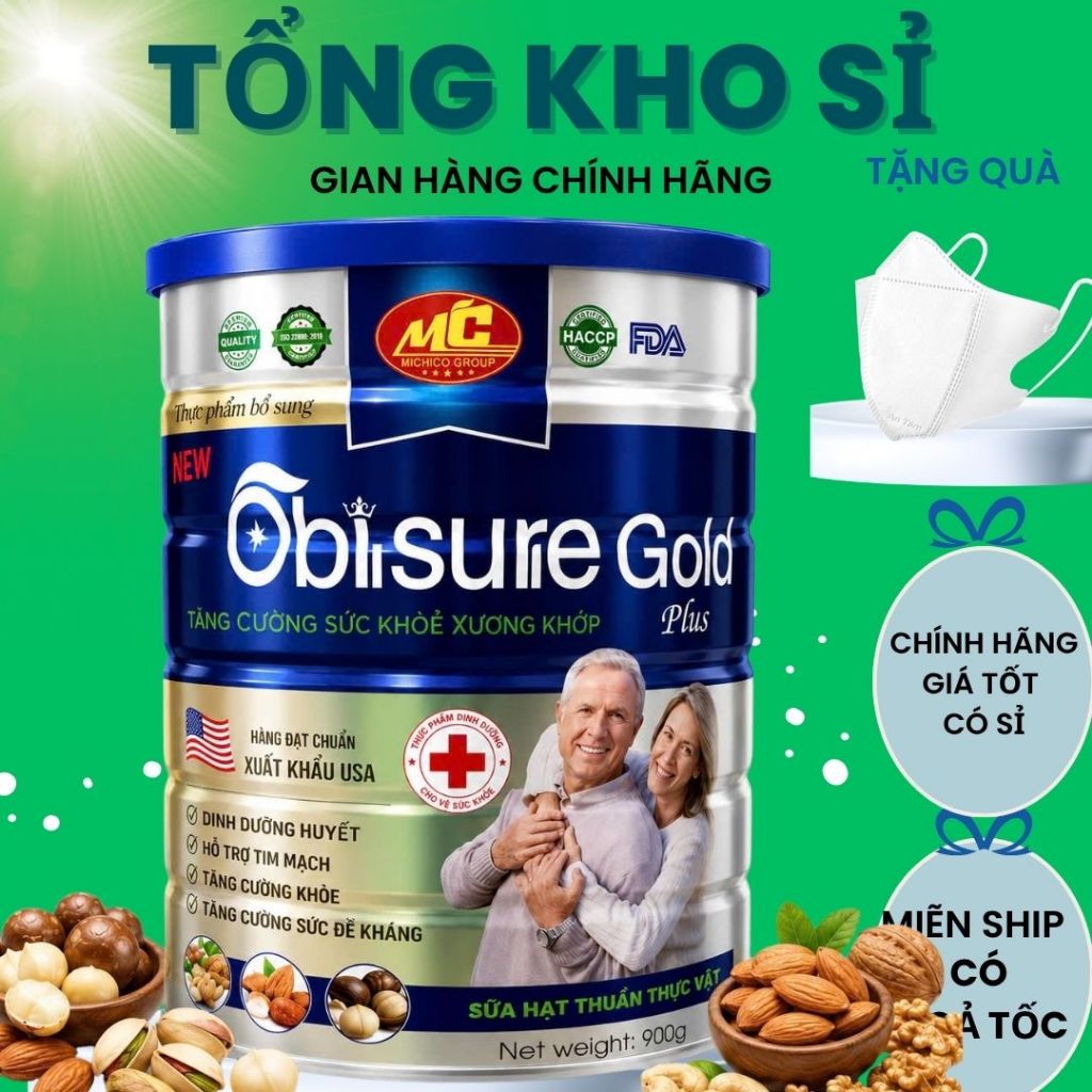 ObiSure Gold Plus 900g – Sữa Hạt Cao Cấp Bổ Sung Dinh Dưỡng Từ Thiên Nhiên