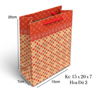 Combo 50c túi giấy đựng quà tặng size 15 x 20 x 7cm. s6
