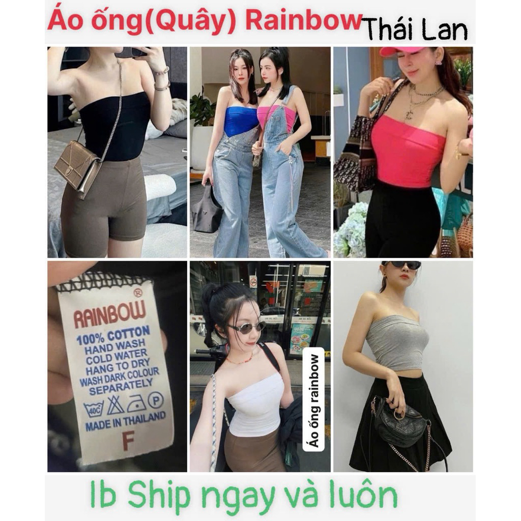 Áo quây, áo ống chất thun Thái lan mạc RAINBOW