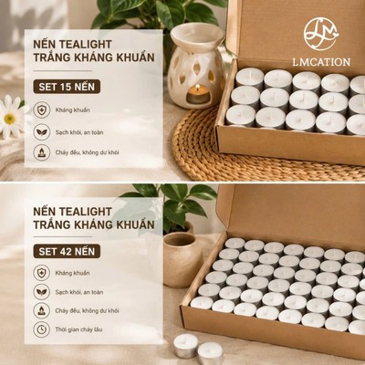 (Tặng kèm quà) Nến tealight kháng khuẩn làm sạch không gian sống, thiền & chữa lành