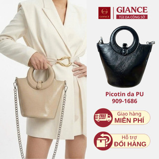909-1686 -Túi Xách Nữ Da PU Phủ Bóng Size 23 Dáng Nhỏ Gọn Thanh Lịch Đi Chơi Đi Làm Đi Du Lịch Giance