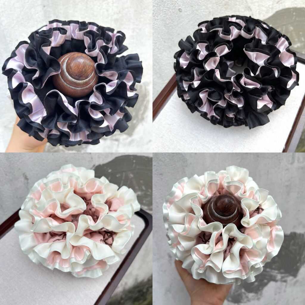 Scrunchies Cẩm Tú Cầu ,dây cột tóc, dây buộc tóc ,bồng bềnh xinh xỉu size 15-16cm