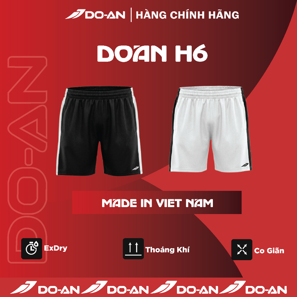 Quần Sport shorts H6 Thể Thao Nam Nữ Basic siêu co giãn , thoải mái - Made In VietNam