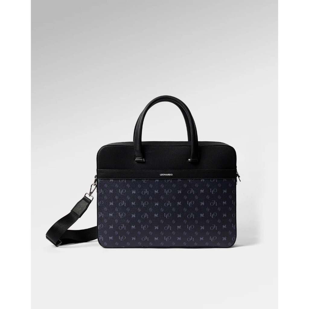 Túi Briefcase Monogram Neo Leonardo Cặp Công Sở Da Cao Cấp Họa Tiết Monogram Sang Trọng