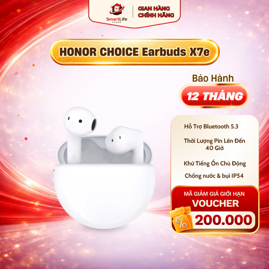 Tai nghe bluetooth HONOR CHOICE Earbuds X7e - Bảo hành chính hãng 12 Tháng