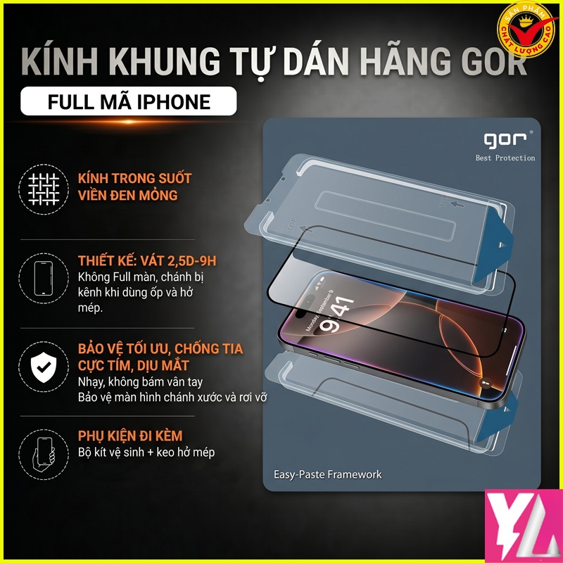 ỐP LƯNG GOR CHÍNH HÃNG IPHONE 16, IP 16 Plus,  IP 16 Pro, IP 16 Pro Max ... DẺO TRONG SUỐT KHÔNG Ố M