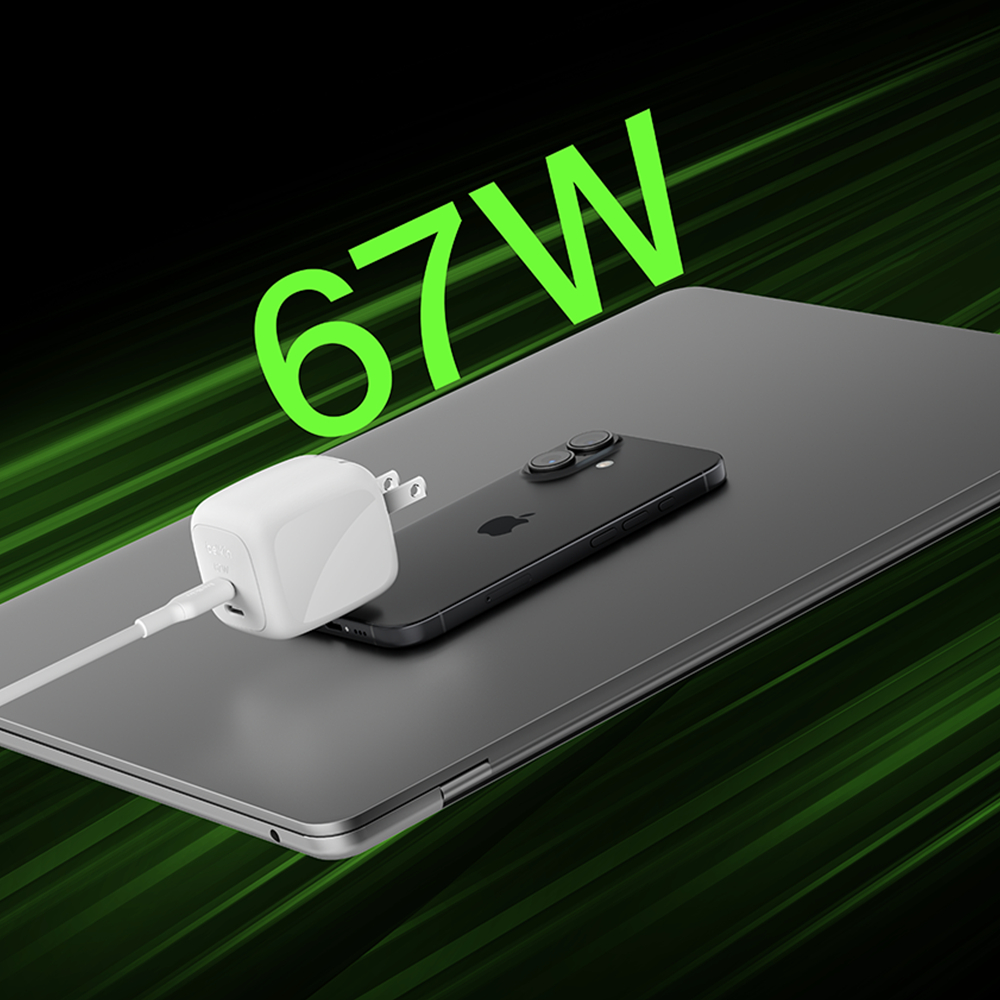 Củ sạc nhanh Belkin 67W GaN PD 3.1 có 2 cổng USB-C dành cho iPhone 17 iPad Macbook Bảo hành chính hãng 2 năm | BigBuy360 - bigbuy360.vn