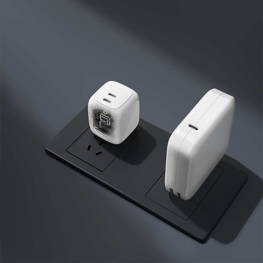 Củ sạc nhanh Belkin 67W GaN PD 3.1 có 2 cổng USB-C dành cho iPhone 17 iPad Macbook Bảo hành chính hãng 2 năm | BigBuy360 - bigbuy360.vn
