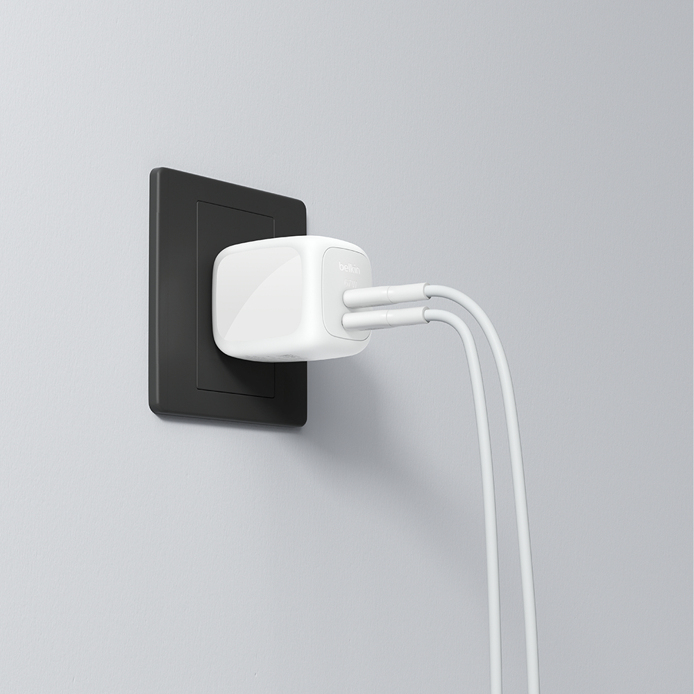 Củ sạc nhanh Belkin 67W GaN PD 3.1 có 2 cổng USB-C dành cho iPhone 17 iPad Macbook Bảo hành chính hãng 2 năm | BigBuy360 - bigbuy360.vn