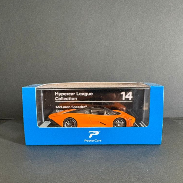 🔥 McLaren Speedtail 1:64 PosterCars Cam – Mô Hình Siêu Xe Cao Cấp | Bản Sưu Tầm
