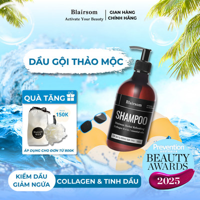 Dầu gội Kiềm dầu Thảo Mộc, kích thích mọc tóc không gây ngứa 500ml Blairsom Úc (cho tóc dầu/ thường)