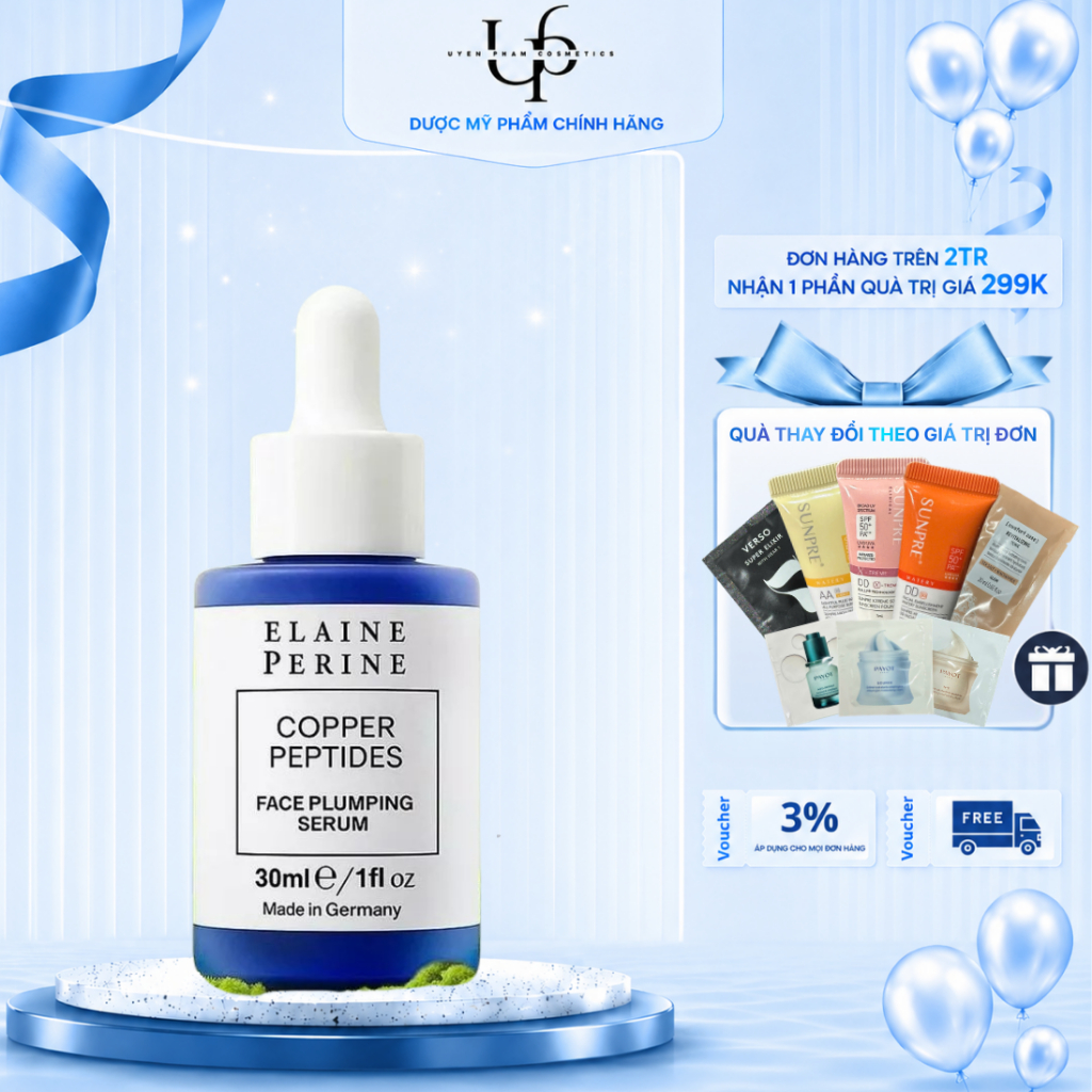 [Công Ty] ELAINE PERINE Copper Peptide 1% Face Plumping Serum – Serum Phục Hồi Da 30ml