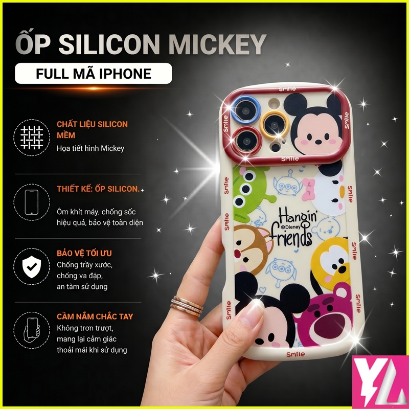 Ốp lưng silicon IPHONE 14, IP 14 Pro Max, IP 14 Pro, IP 14+ ... mikey hạn chế ố