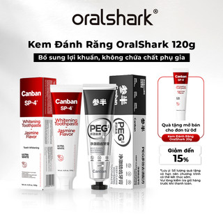 Kem Đánh Răng SP-4 OralShark Hỗ Trợ Làm Trắng Răng, Sạch Mảng Bám, Ngăn Ngừa Sâu Răng, Giảm Ê Buốt - Tuýp 120g