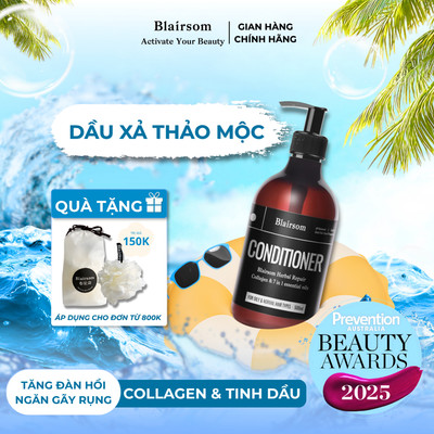 Dầu xả Kiềm dầu Blairsom Thảo Mộc Tươi mát chính hãng Úc Collagen & tinh dầu (cho tóc dầu / thường)(500ml)