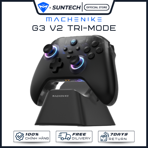 Tay Cầm Chơi Game Machenike G3 V2 Tri-Mode Controller - 3 Chế Độ Kết Nối, Cần Analog Chính Xác, Rung