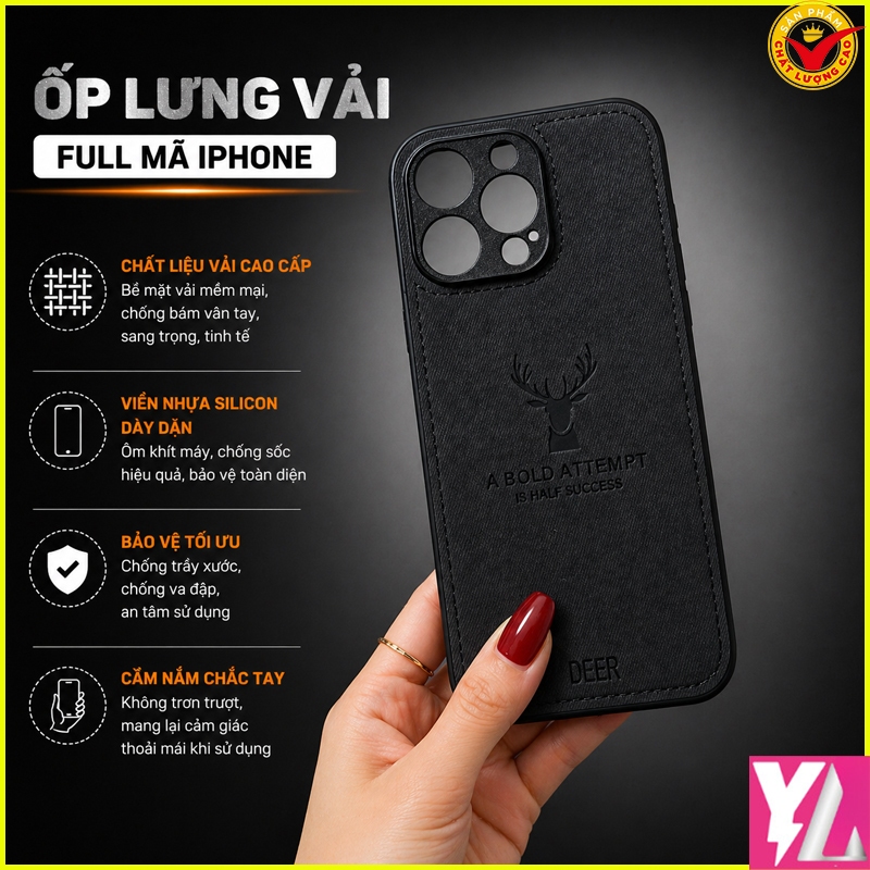 Ốp lưng silicon họa tiết vải iPhone 15, IPhone 15 Plus, IPhone 15 Pro, IPhone 15 Promax ... viền dẻo