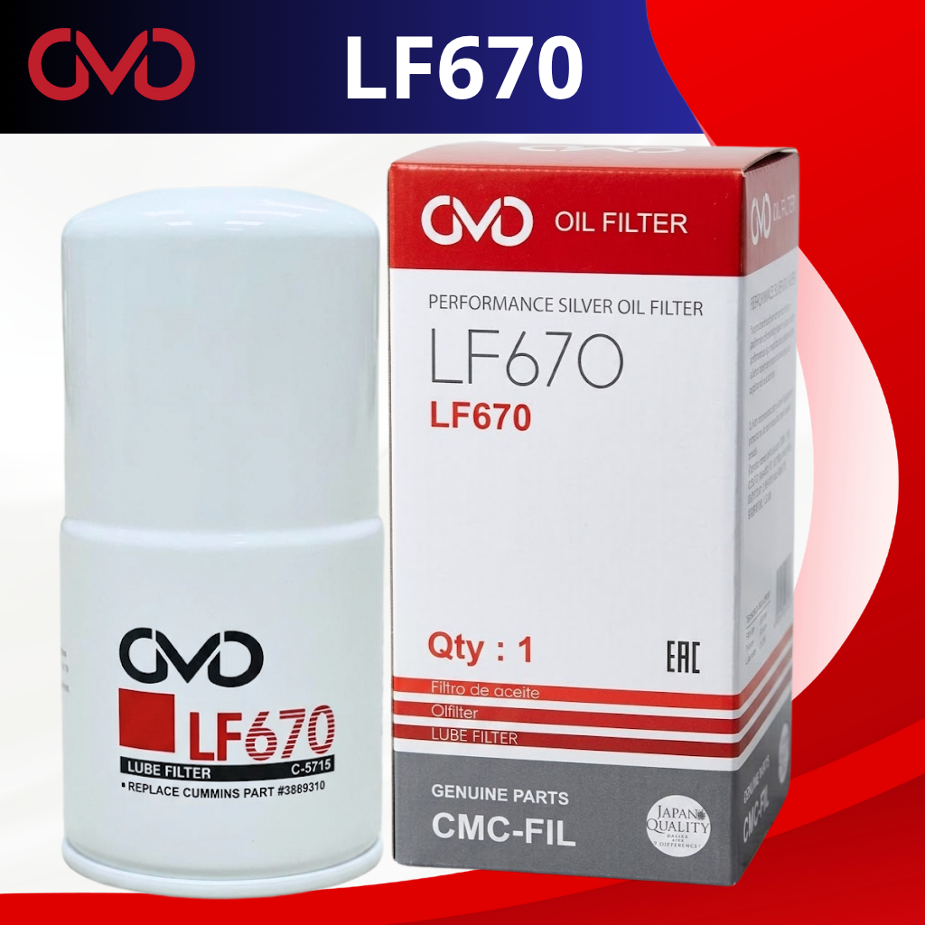 Lọc Nhớt (Lọc Dầu) LF670 Cho Động Cơ Cummins, Xe Tải Dongfeng, Isuzu 15 Tấn - Mã 3313279 / P551670 /