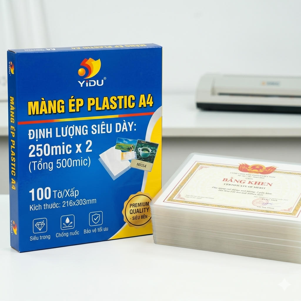 Hộp Plastic A4 định lượng siêu dày 250Mic x 2 (100 tờ) TooYoo PSP0248