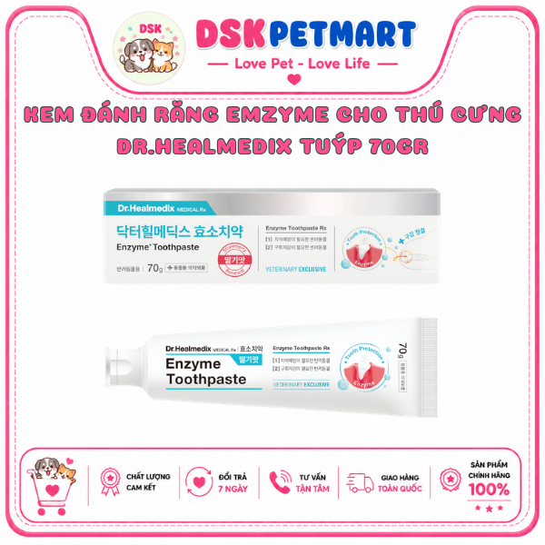 Kem Đánh Răng Cho Thú Cưng Dr.Healmedix Enzyme Toothpaste - Tuýp 70g