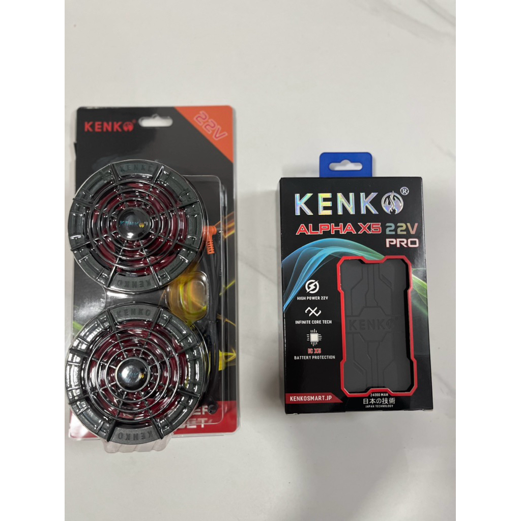 Kenko Bộ Máy áo điều hoà Alpha X5 22V Pro - Công nghệ cao 22V - Bảo vệ pin 300 - Không kèm áo