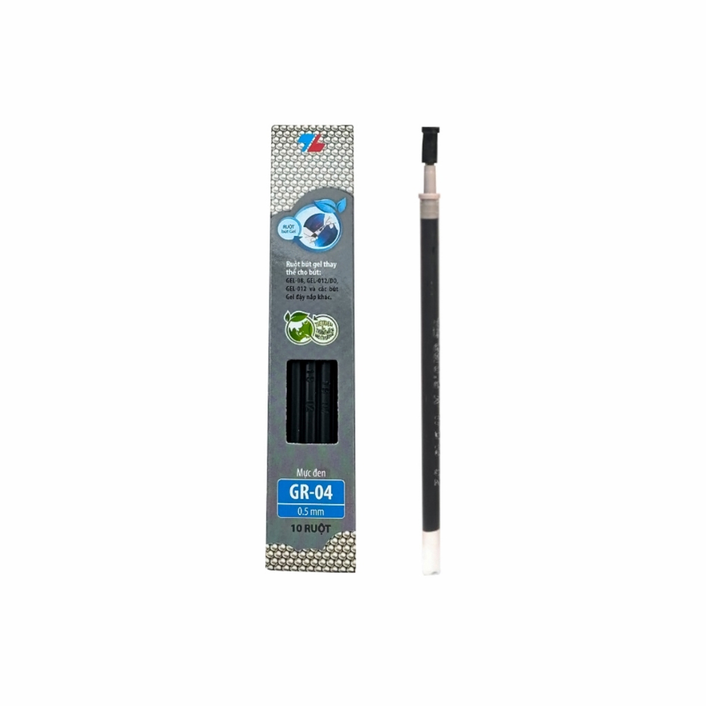 Ruột bút gel Gr01 Thiên Long hộp 10 ruột, ruột bút bi nước, đồ dùng học sinh
