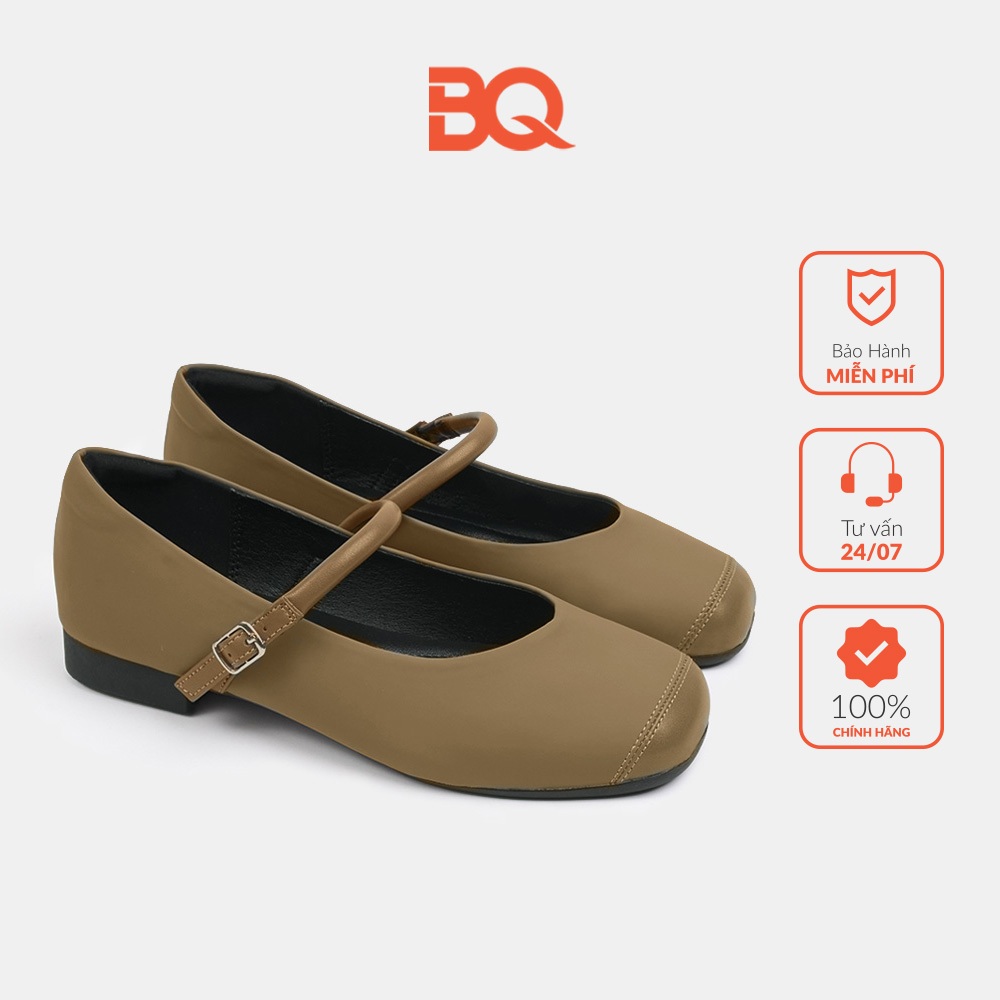 Giày búp bê nữ lolita da trơn đế bệt nữ tính thời trang BQ BB BV812