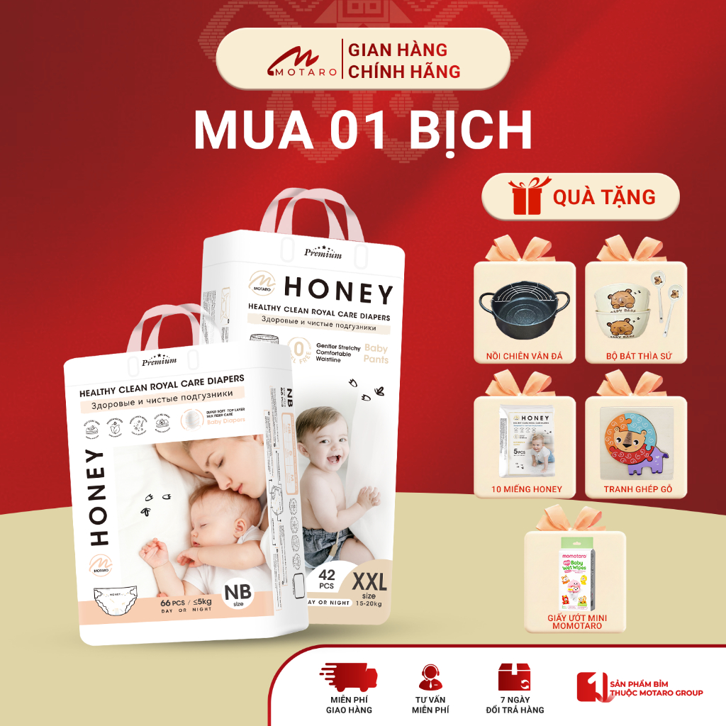 [HONEY PREMIUM] COMBO 1 Bịch Honey Premium Tơ Tằm Chính Hãng Cho Bé