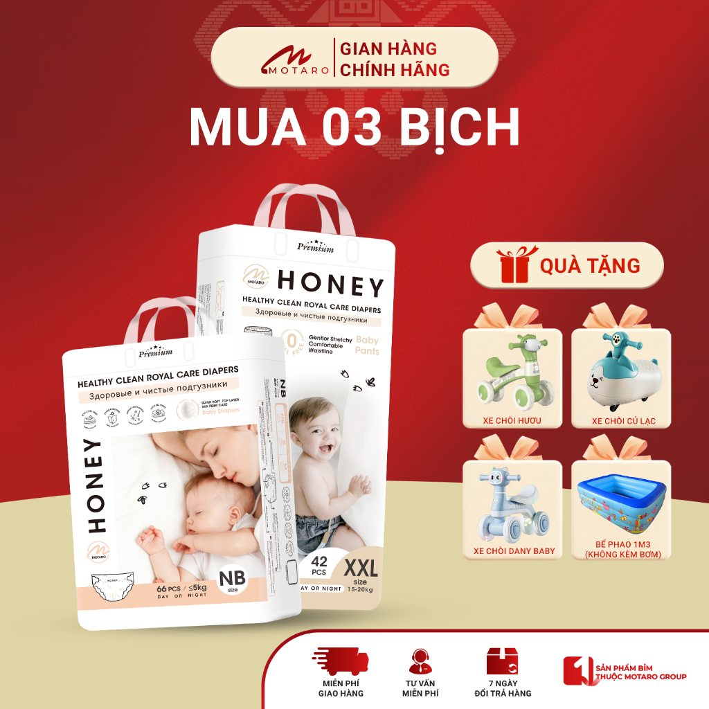 [HONEY PREMIUM] COMBO 3 Bịch Honey Premium Tơ Tằm Chính Hãng Cho Bé