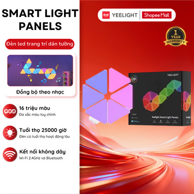 Đèn LED Trang Trí Dán Tường Yeelight Smart Light Panels | RGB 16 triệu màu lắp ghép thông minh